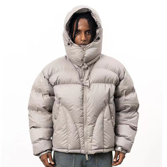 Relaxed Fit "FORGIVENESS" Puffer Jacket