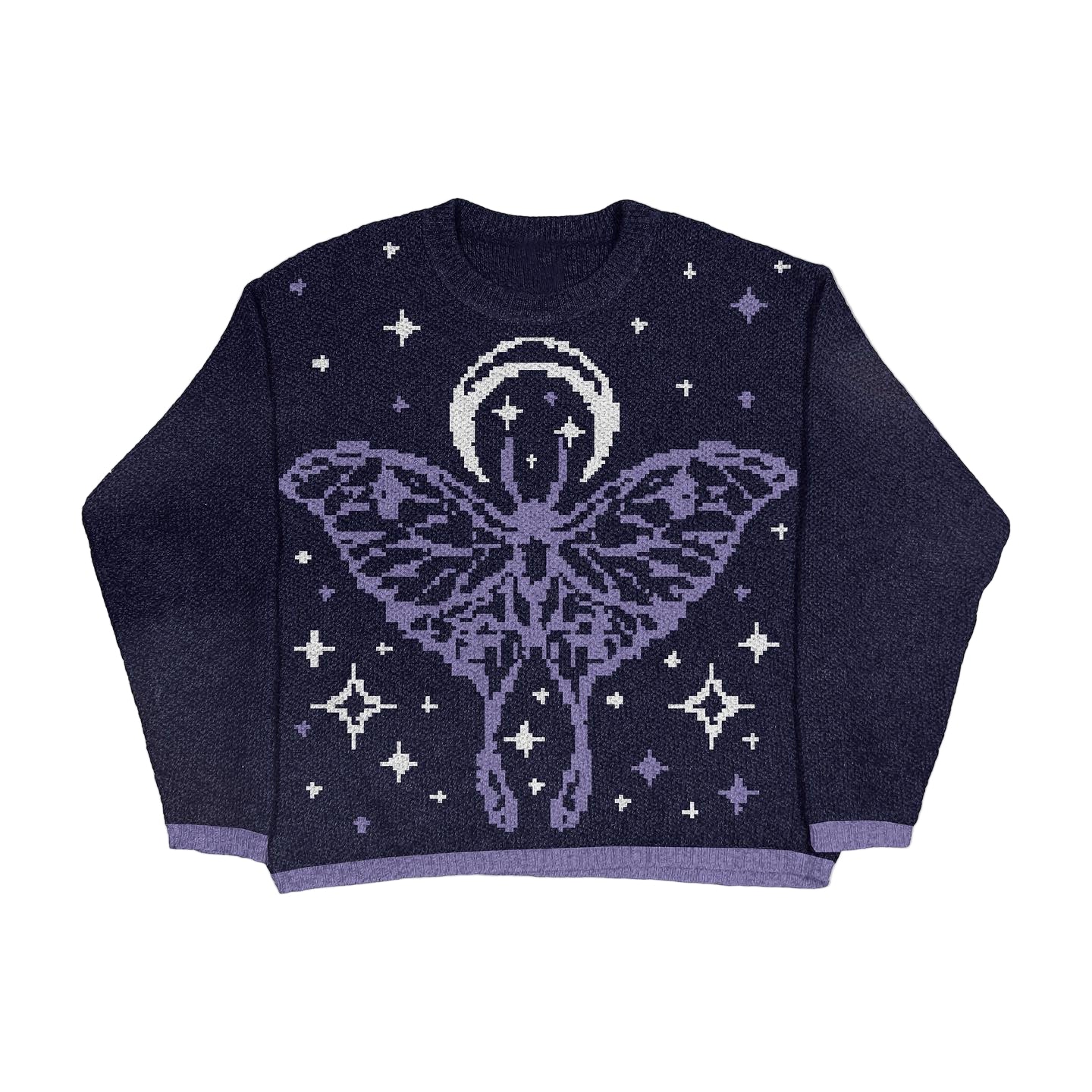 Relaxed Fit "Gleaming Butterfly" Graphic Knit