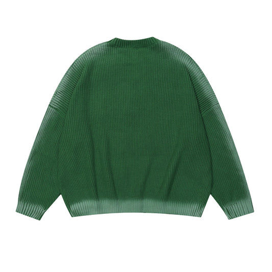 Oversized Relaxed Fit Vintage Style Knit Sweater