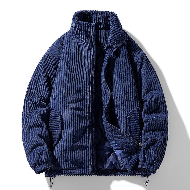 Relaxed Fit Corduroy Multicolor Puffer Jacket