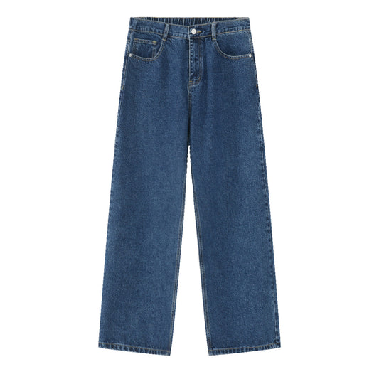 Relaxed Fit "Deep Blue" Stretch Denim Jeans