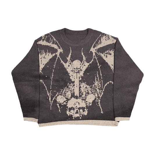 Relaxed Fit "Vampire" Graphic Knit