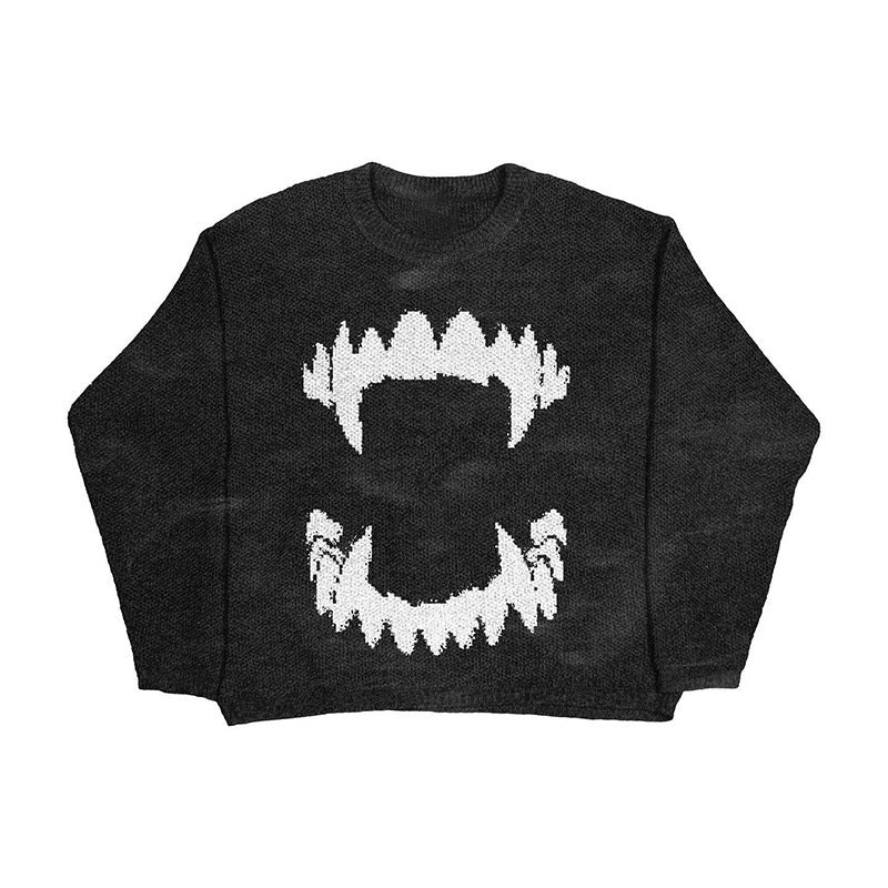 Relaxed Fit "Canine" Knit Sweater
