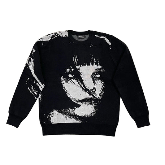 Relaxed Fit "Bangs" Knit Sweater