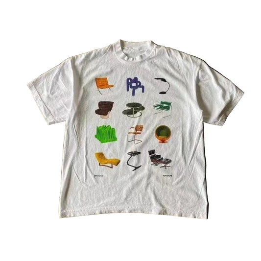 Boxy Fit "Abstract Chairs" Graphic Tee
