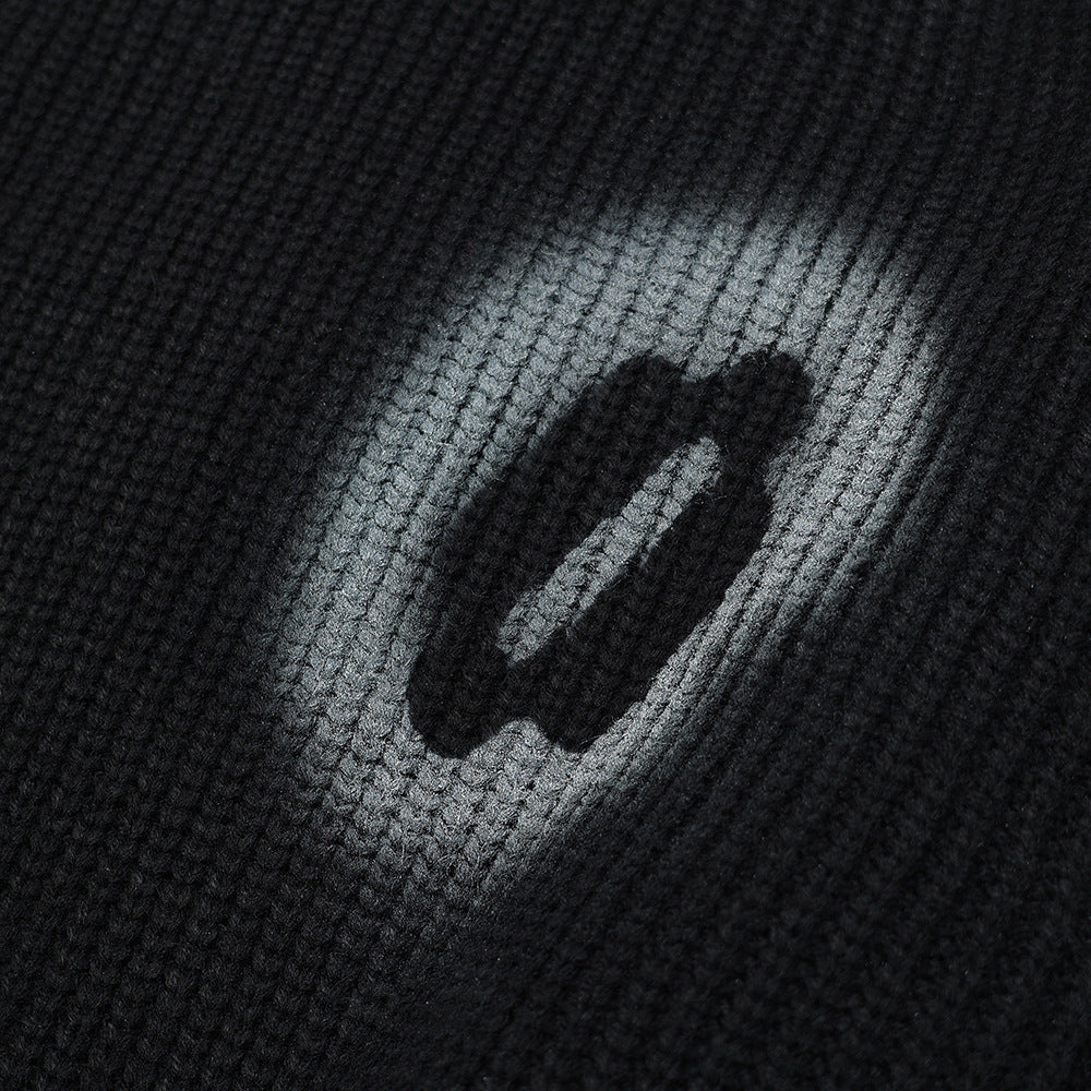 Oversized Relaxed Fit Vintage Style Knit Sweater