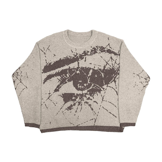 Relaxed Fit "Lashes" Graphic Knit
