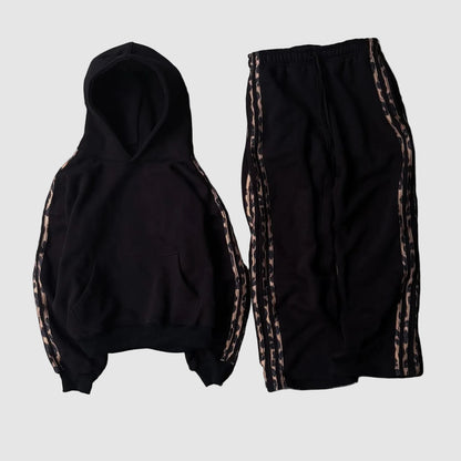 Cheeta Print Striped Pants