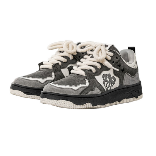 Retro "Flaming Hearts" Sneaker