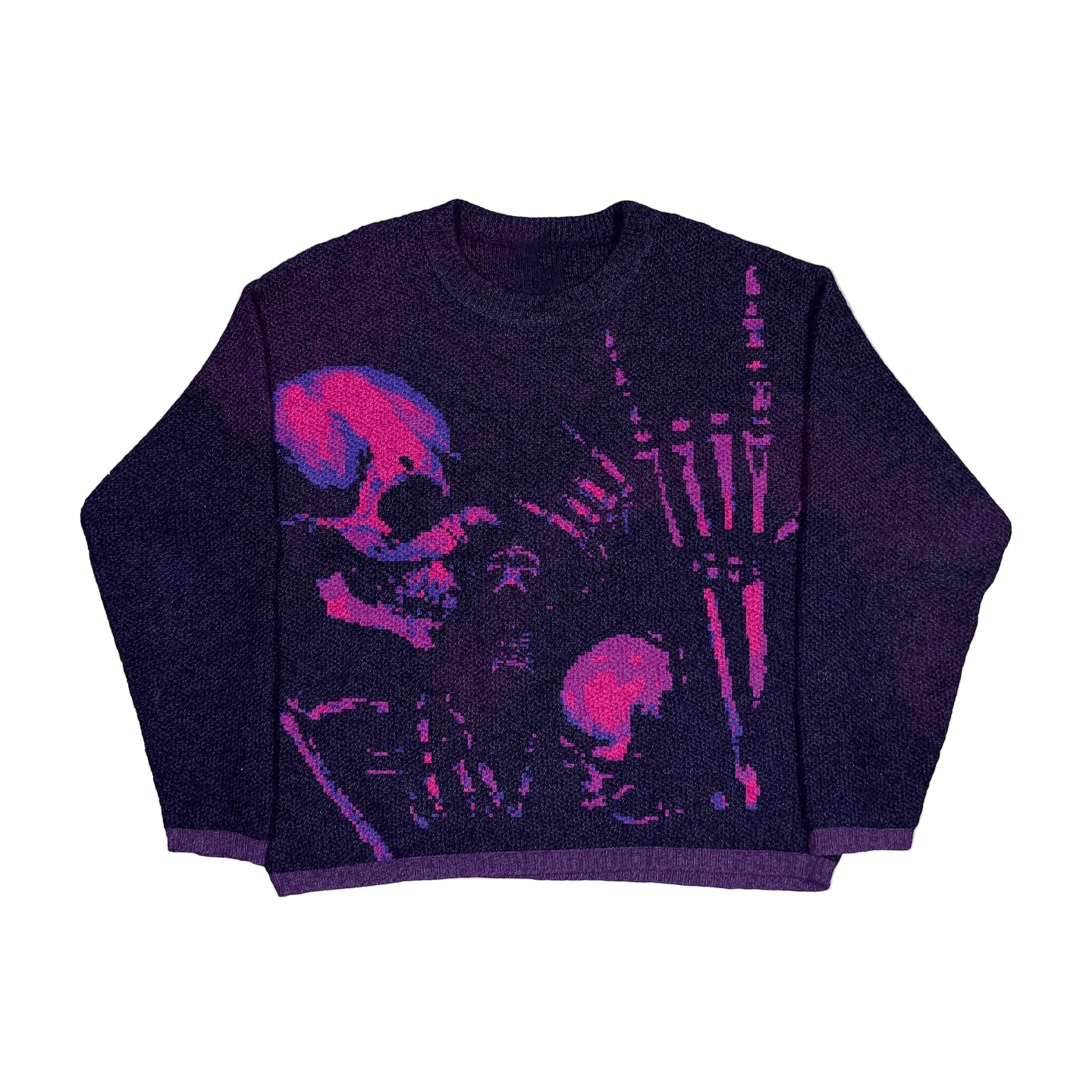Relaxed Fit "Skeleton" Graphic Knit