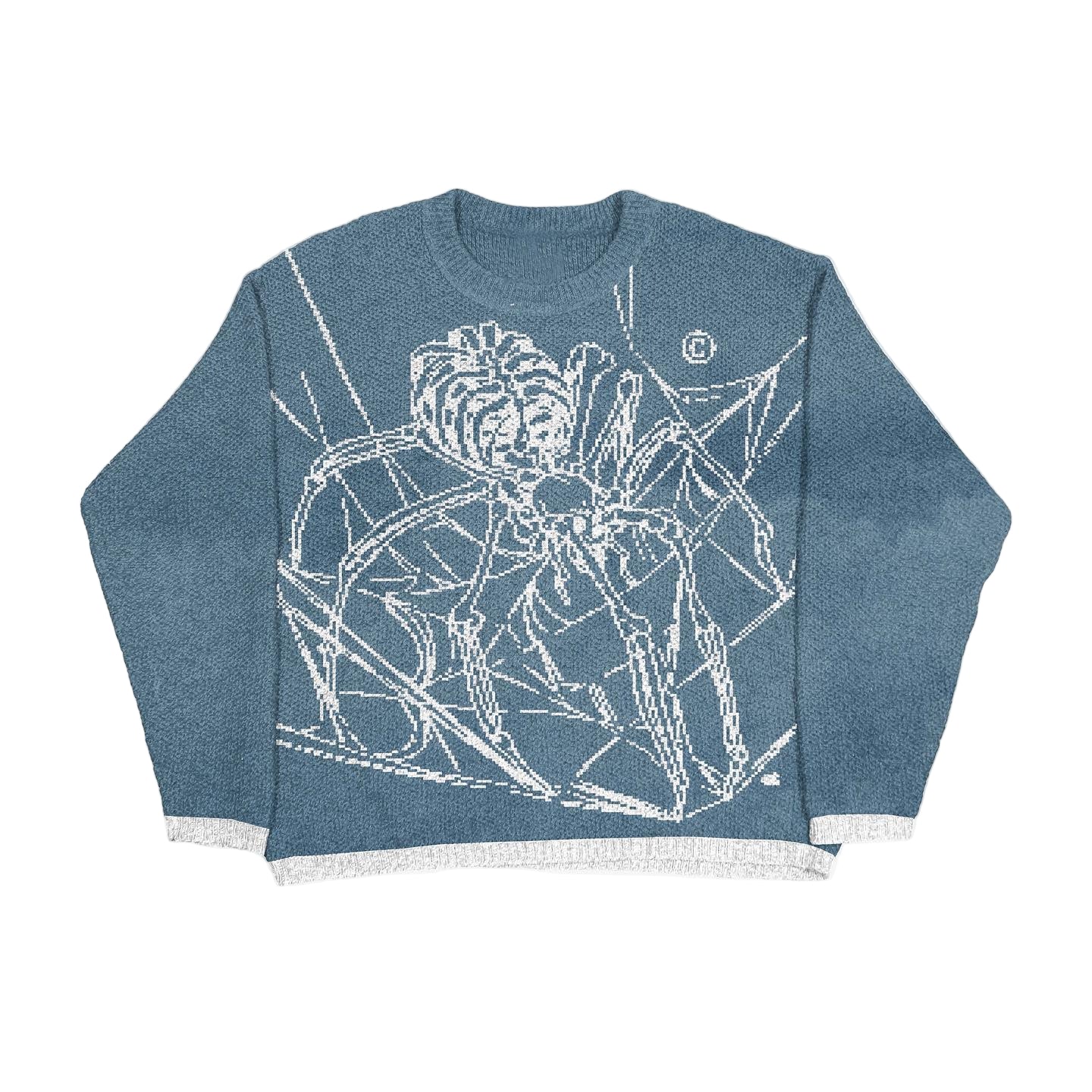 Relaxed Fit "Weaving Webs" Graphic Knit