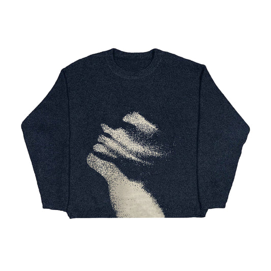 Relaxed Fit "Changing Faces" Knit