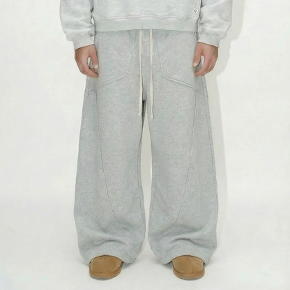 Wide Leg Baggy Fit Uncuffed Joggers