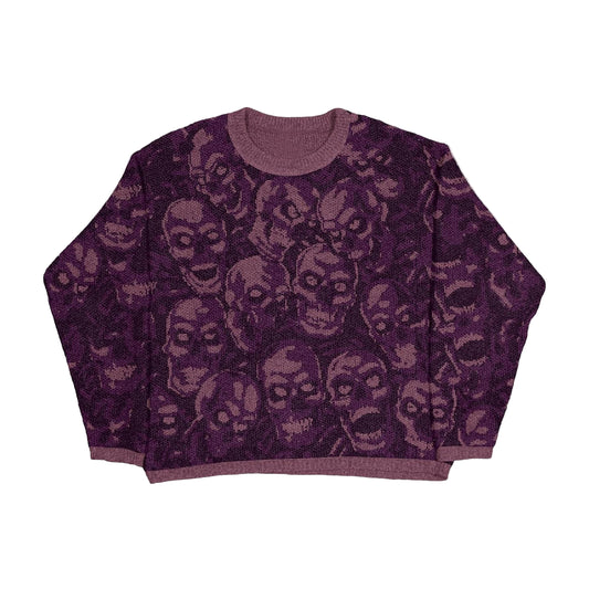 Relaxed Fit "Skulls" Graphic Knit